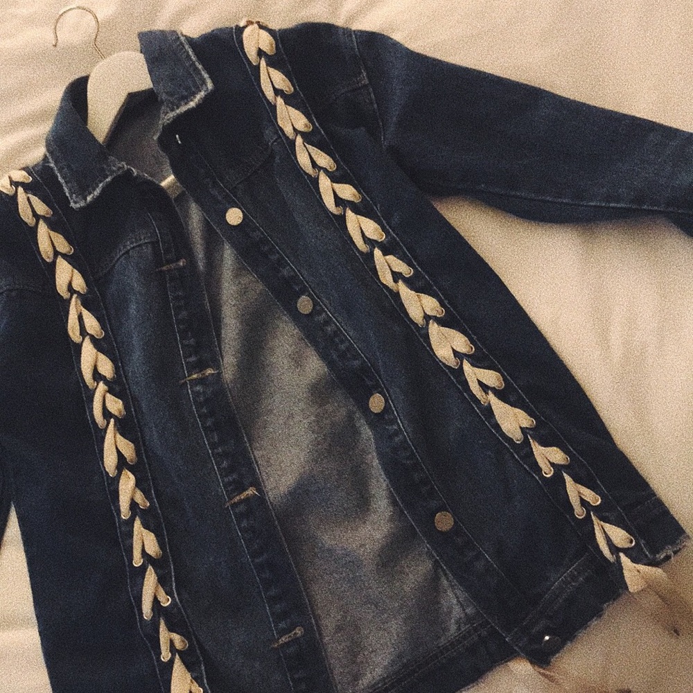 Denim Lace-up Jacket
